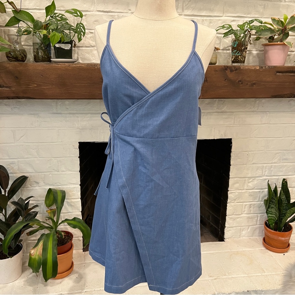 NWT Urban Outfitters Urban Renewal Denim Wrap Dress